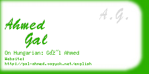 ahmed gal business card